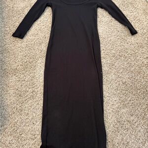 James Perse Classic Black long sleeve Maxi Dress